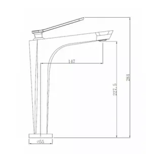 Смеситель для раковины Comforty FC088B-CCT хром